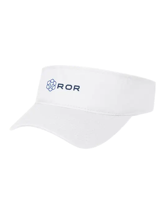 White Cap Visor w/ROR Logo