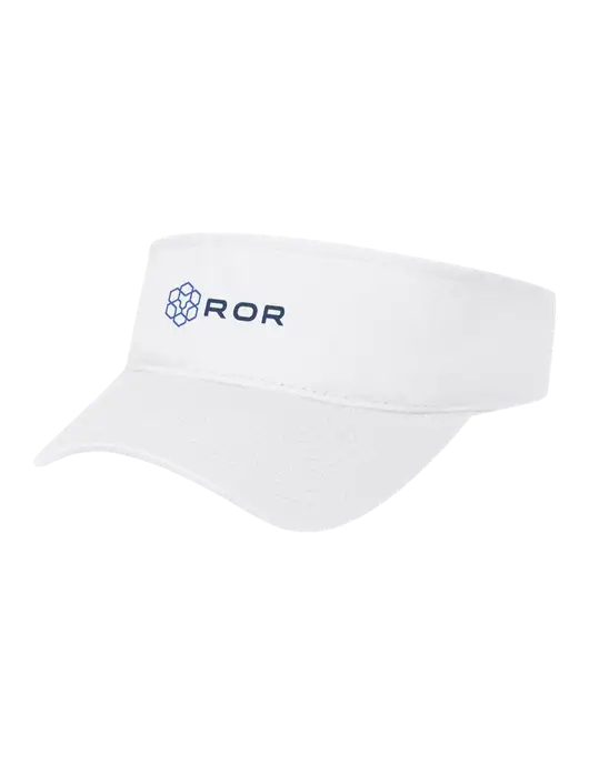 White Cap Visor w/ROR Logo