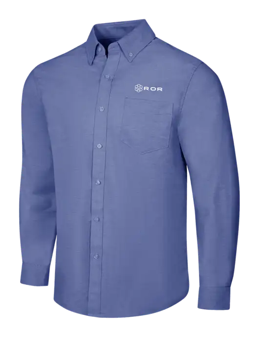 Navy SuperPro Oxford Shirt w/ROR Logo