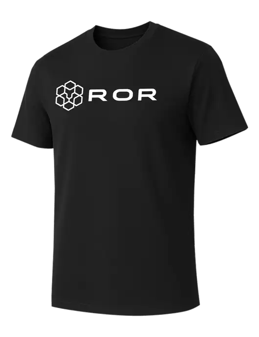 Allmade Deep Black Organic Cotton Tee w/ROR Logo