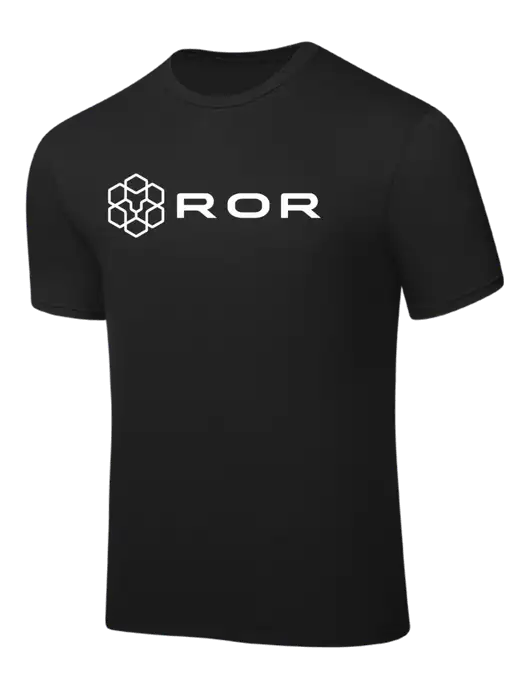 Black PosiCharge Competitor Tee w/ROR Logo