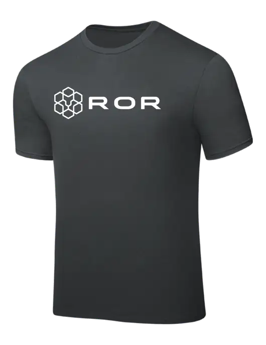 Dark Grey PosiCharge Competitor Tee w/ROR Logo