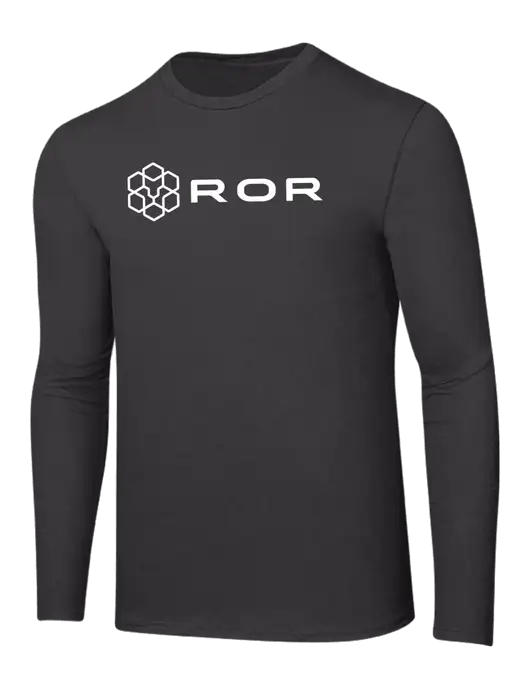 Ring Spun Charcoal 4.5 oz Long Sleeve T-Shirt w/ROR Logo