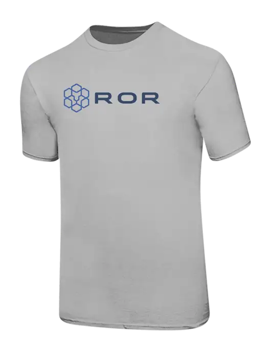 Ring Spun Silver 4.5 oz T-Shirt w/ROR Logo
