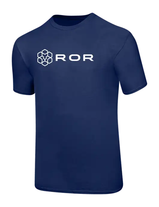 Ring Spun Navy 4.5 oz T-Shirt w/ROR Logo