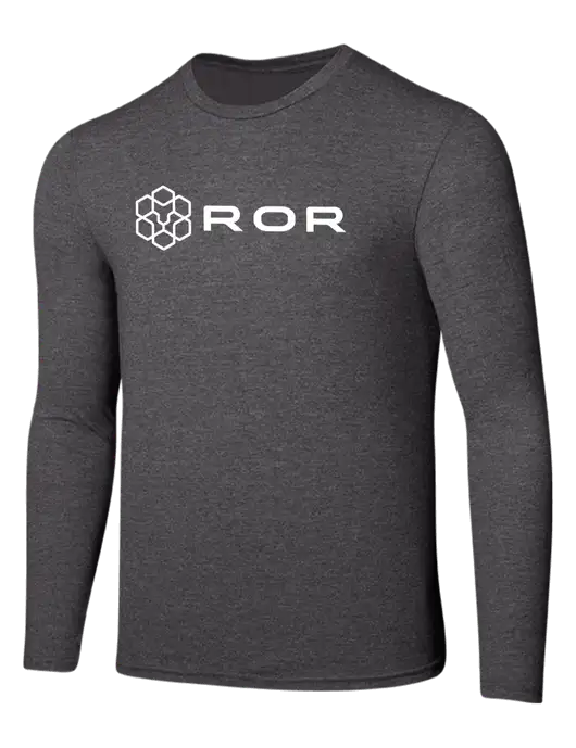 Seriously Soft Heathered Charcoal Long Sleeve T-Shirt w/ROR Logo