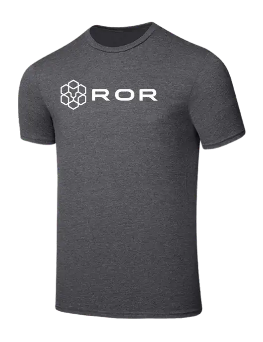 Seriously Soft Heathered Charcoal T-Shirt w/ROR Logo