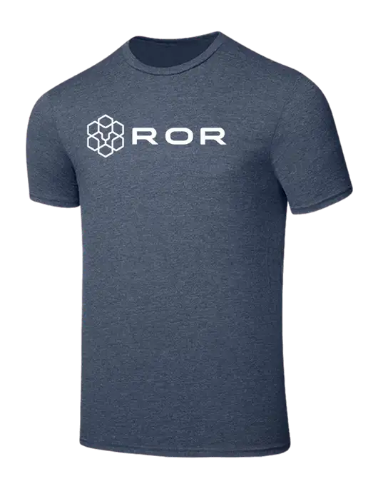Seriously Soft Heathered Navy T-Shirt w/ROR Logo
