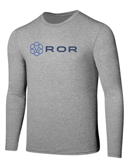 Seriously Soft Light Heathered Grey Long Sleeve T-Shirt w/ROR Logo
