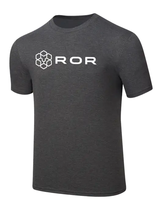 Simply Soft Heathered Charcoal 4.5oz  Poly/Combed Ring Spun Cotton T-Shirt w/ROR Logo