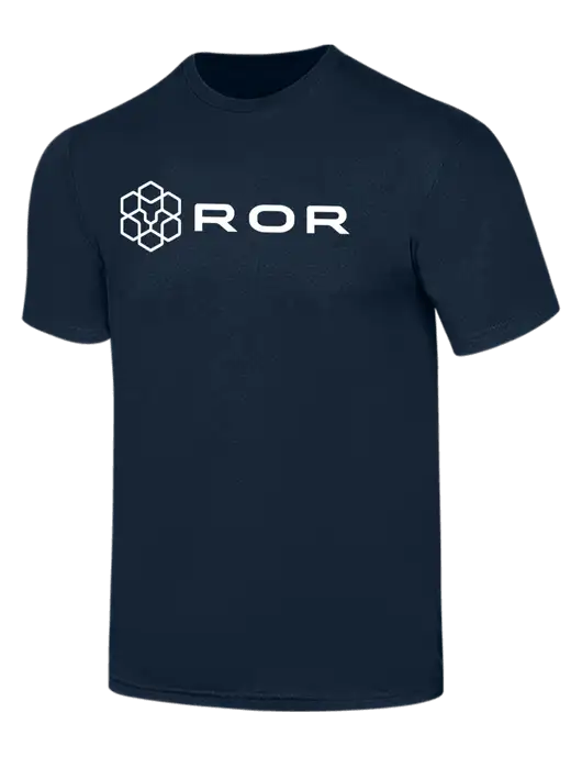 Simply Soft Navy 4.5oz  Poly/Combed Ring Spun Cotton T-Shirt w/ROR Logo