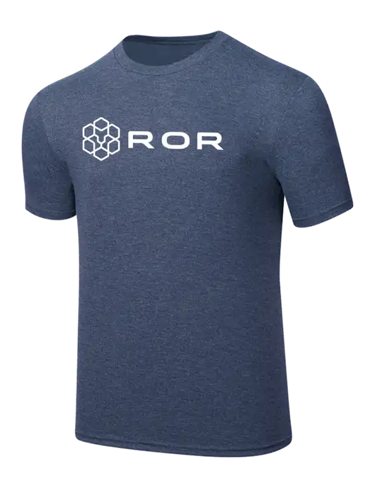 Simply Soft Navy Frost 4.5oz  Poly/Combed Ring Spun Cotton T-Shirt w/ROR Logo