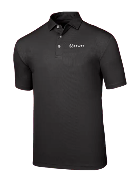 Callaway Birdseye Black Polo w/ROR Logo