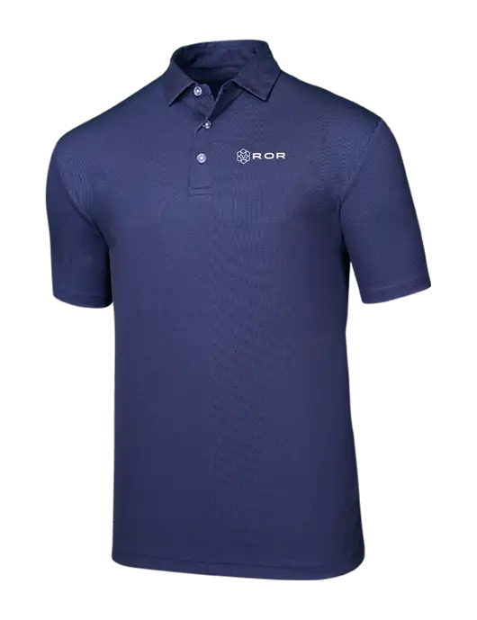 Callaway Birdseye Navy Polo w/ROR Logo