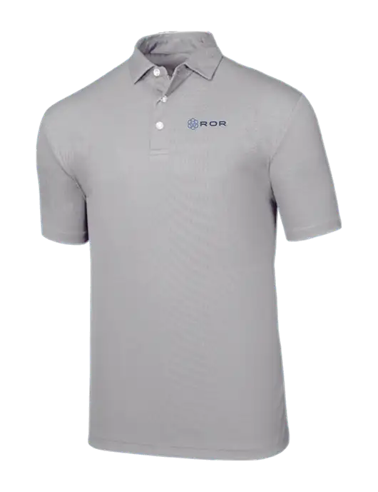 Callaway Birdseye Light Grey Polo w/ROR Logo