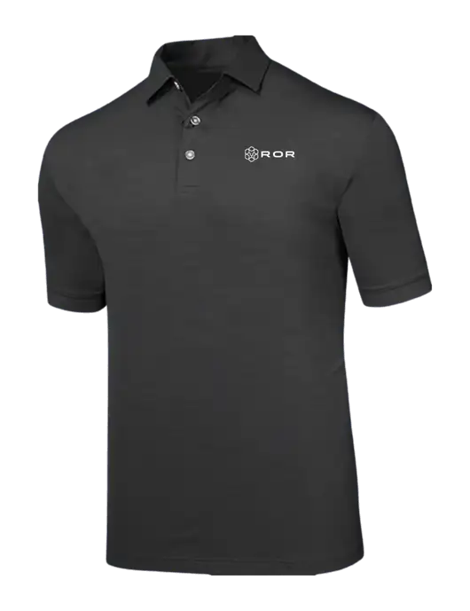 Callaway Black Fashion Tonal Polo w/ROR Logo