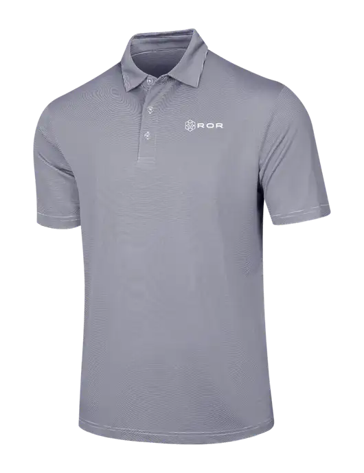 Callaway Navy Fine Line Stripe Polo w/ROR Logo