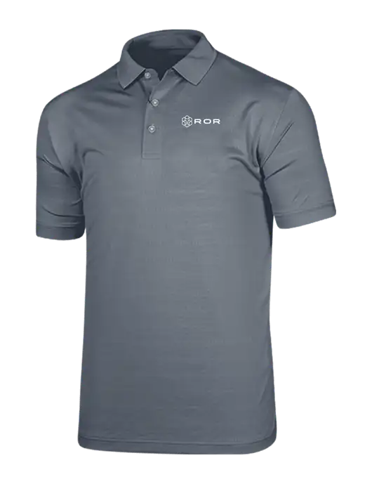 Callaway Vibrant Light Grey Ventilated Polo w/ROR Logo