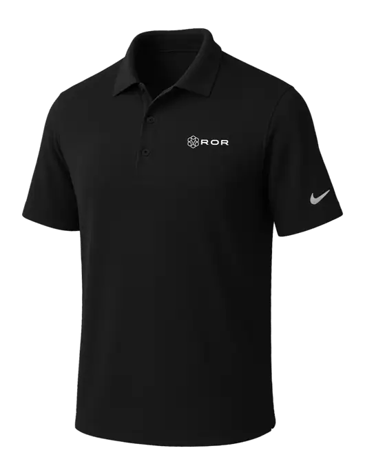 NIKE Black Dri-Fit Micro Pique Polo w/ROR Logo
