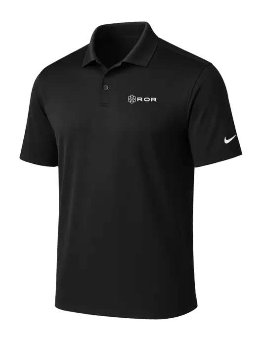 NIKE Black Victory Solid Polo w/ROR Logo