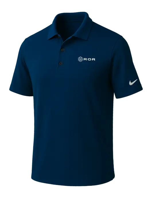 NIKE Navy Dri-Fit Micro Pique Polo w/ROR Logo