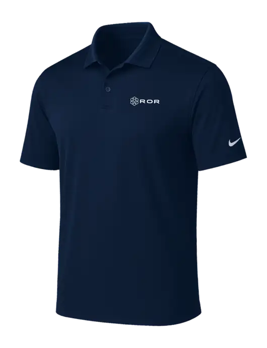 NIKE Navy Victory Solid Polo w/ROR Logo
