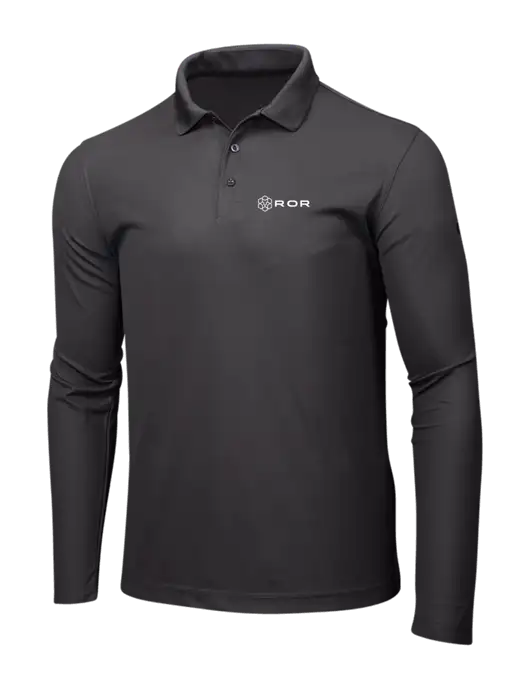 OGIO Charcoal Grey Caliber 2.0 Long Sleeve Polo w/ROR Logo