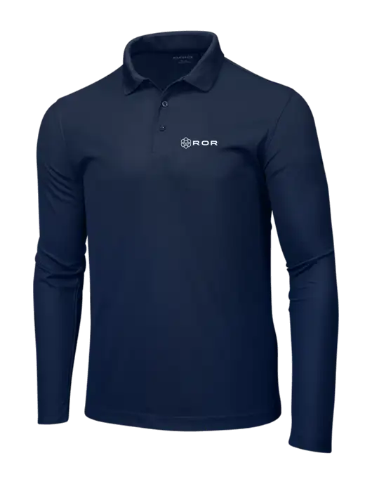 OGIO Navy Caliber 2.0 Long Sleeve Polo w/ROR Logo