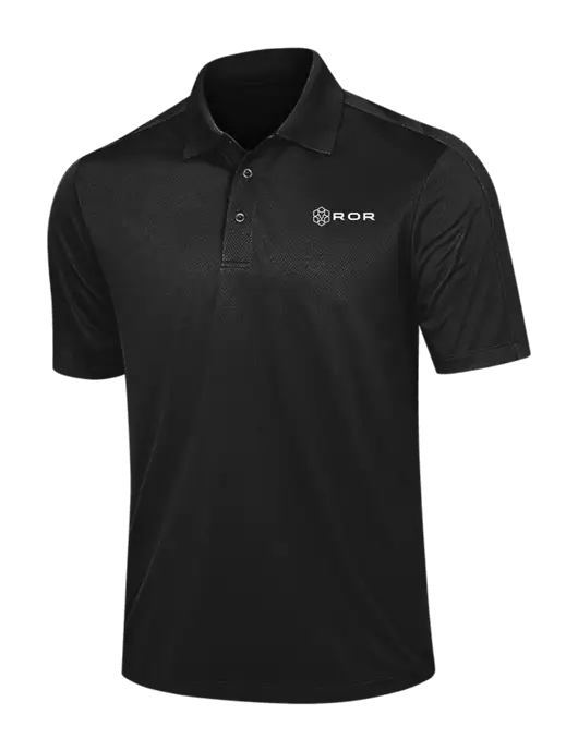 Black Diamond Textured Jacquard Polo w/ROR Logo