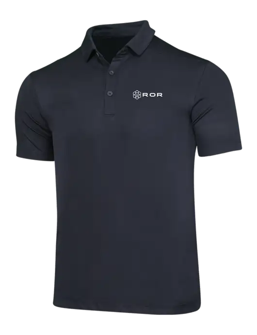 Black Posi-UV Pro Polo w/ROR Logo