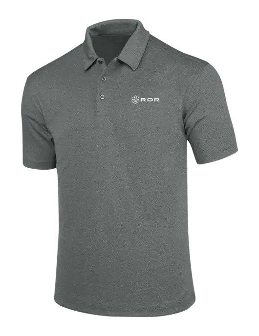 Charcoal Trace Heather Polo w/ROR Logo
