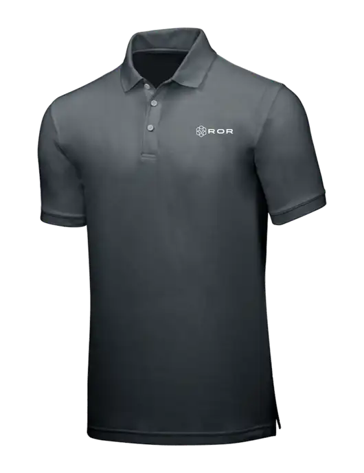 Dark Grey Core Classic Pique w/ROR Logo