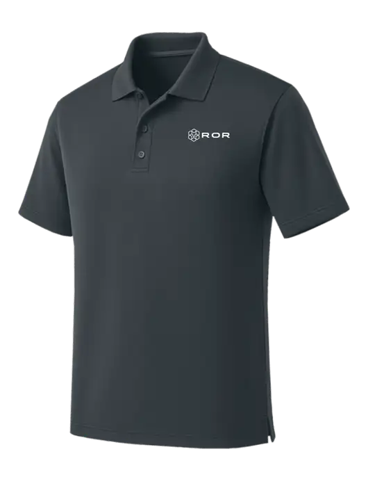 Dark Grey Dry Zone UV Micro Mesh Polo w/ROR Logo