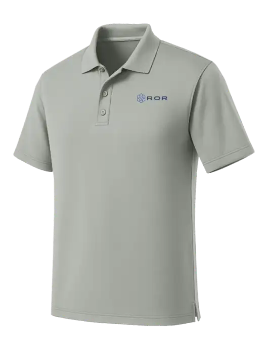 Light Grey Dry Zone UV Micro Mesh Polo w/ROR Logo