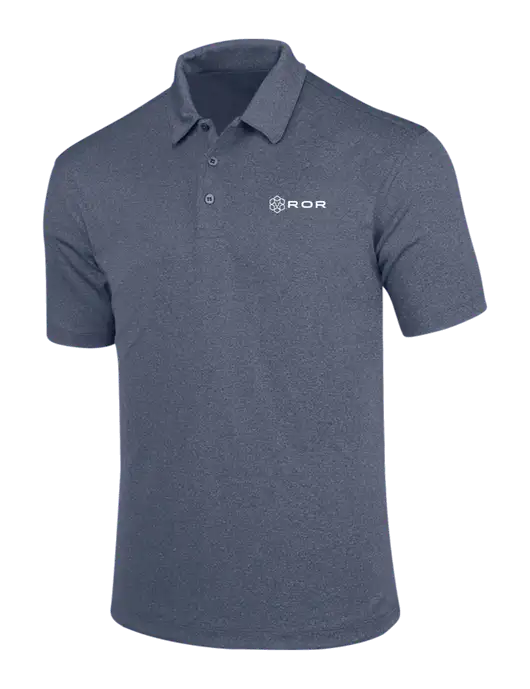 True Navy Trace Heather Polo w/ROR Logo
