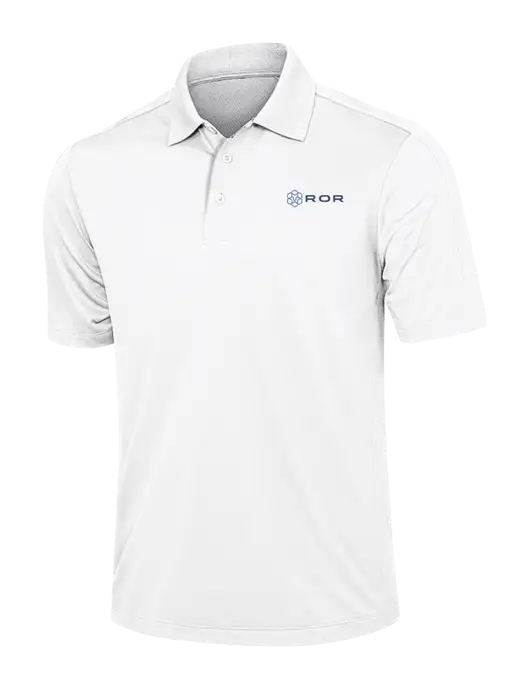 White Diamond Textured Jacquard Polo w/ROR Logo