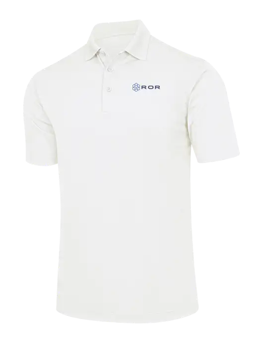 White Micropique Sport-Wick Polo w/ROR Logo