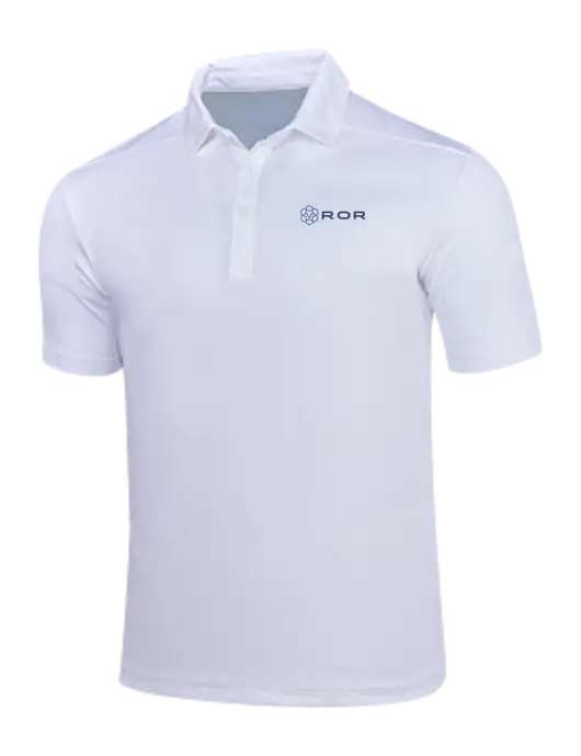 White Posi-UV Pro Polo w/ROR Logo