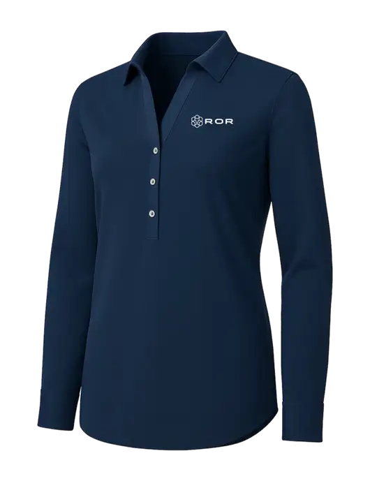 Womens Navy City Stretch Shirt w/ROR Logo