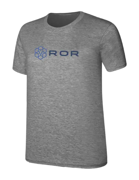 Womens Ring Spun Light Grey Heather 4.5 oz T-Shirt w/ROR Logo