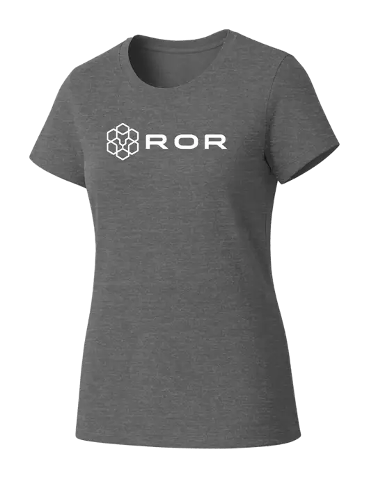 Womens Seriously Soft Grey Frost T-Shirt w/ROR Logo