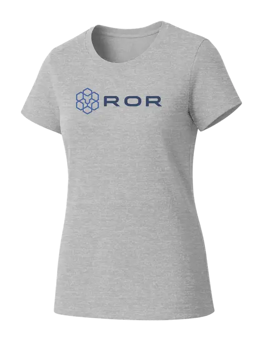 Womens Seriously Soft Light Heathered Grey T-Shirt w/ROR Logo