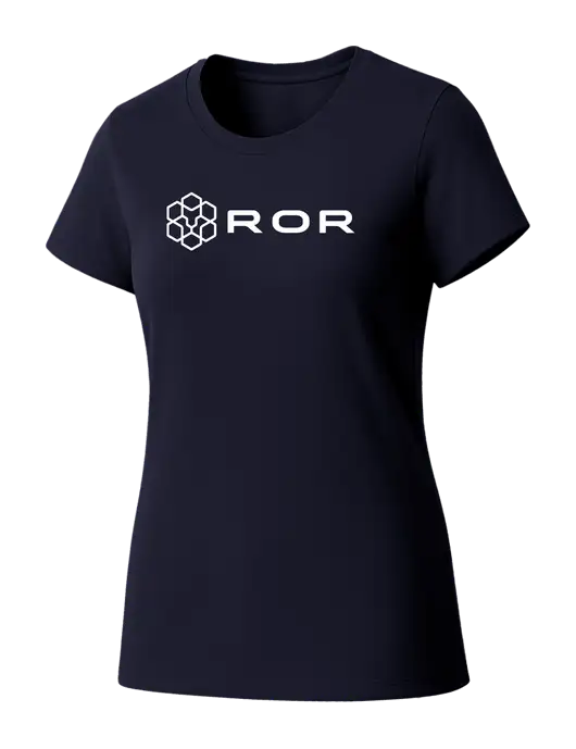 Womens Seriously Soft New Navy T-Shirt w/ROR Logo