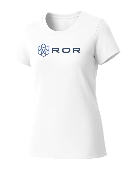 Womens Seriously Soft White T-Shirt w/ROR Logo
