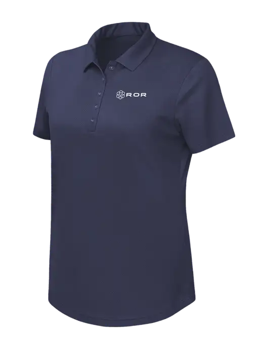 Callaway Womens Birdseye Navy Polo w/ROR Logo