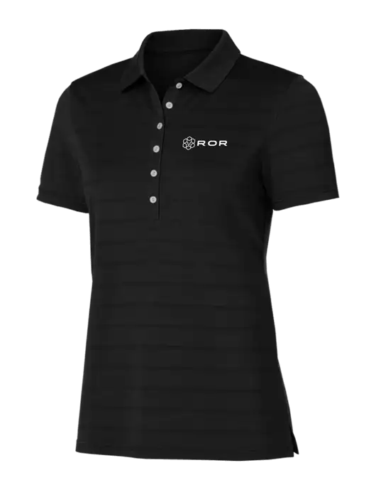 Callaway Womens Black Ventilated Polo w/ROR Logo