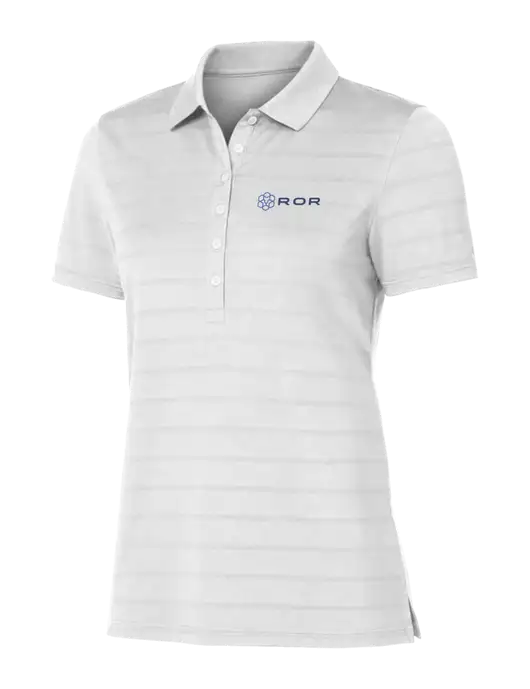 Callaway Womens Bright White Ventilated Polo w/ROR Logo