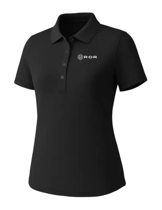 Callaway Womens Core Black Performance Polo w/ROR Logo
