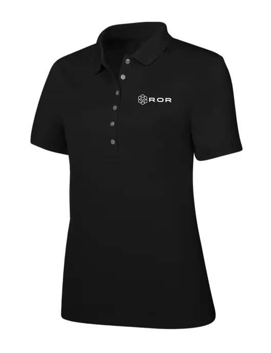 Callaway Womens Ottoman Black Polo w/ROR Logo