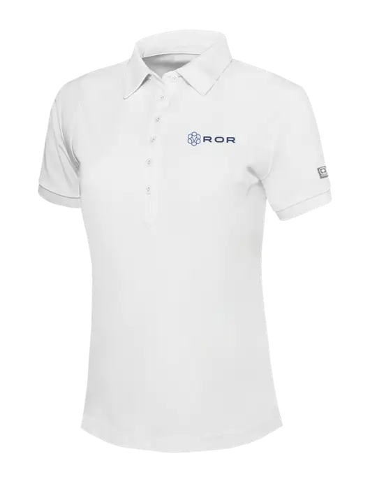 OGIO Womens Bright White Jewel Polo w/ROR Logo